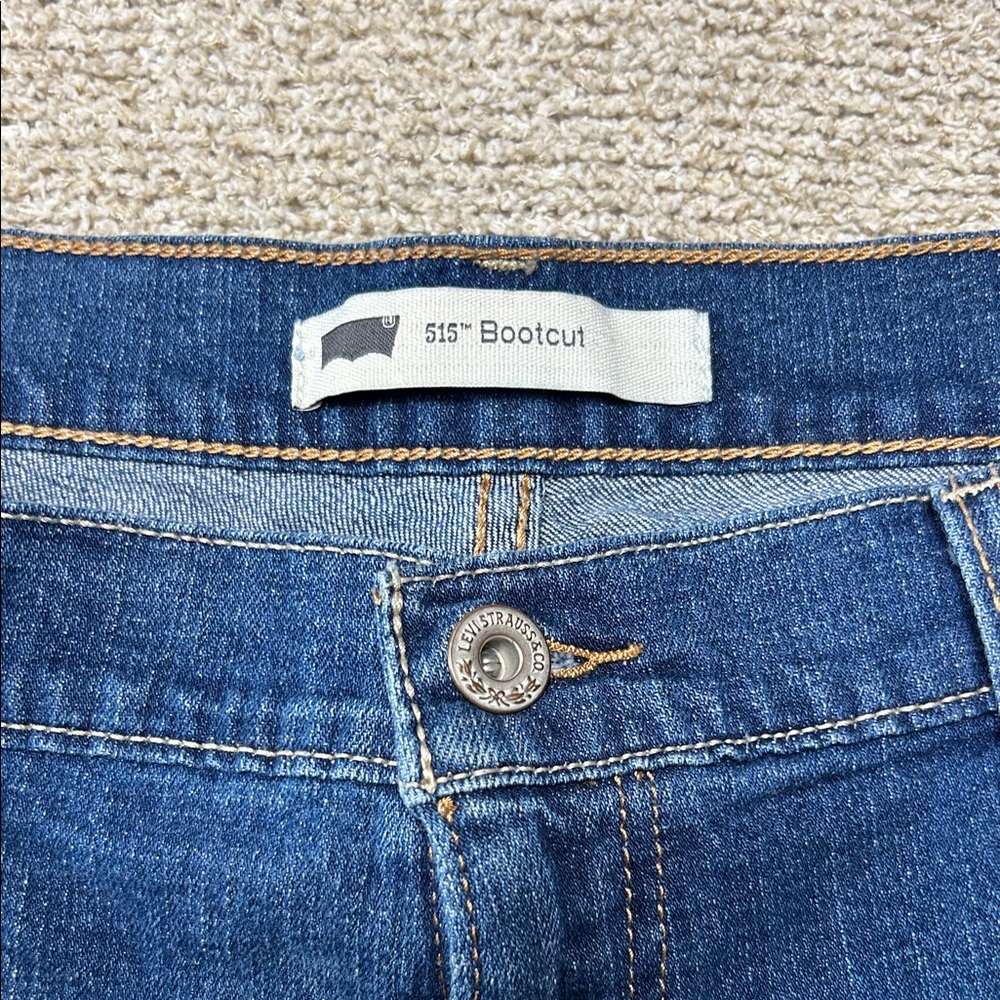 Levi's 515 Boot Cut Blue Jeans Size 14S - Picture 5 of 9